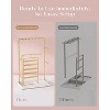 No-Assembly Rotating Jewelry Stand with Velvet Tray, Display Organizer for Earrings & Necklaces, Gold Room Decor for Teens - 2 of 4