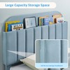 Kids Bed Frame with Bookcase Headboard, Upholstered Platform Bed with Wooden Slats Support for Boys, Girls, Teens, No Box Spring Needed - 3 of 4