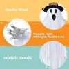 3 Pack 24.8" Halloween Hanging Ghost Decorations, Halloween Flying Ghost w/ Hats for Haunted House Graveyard Scene, Spooky Indoor & Outdoor Decor - 2 of 4