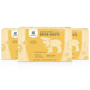Grab Green Newborn Baby Dryer Sheets, Calming Chamomile Scent - 1 of 3