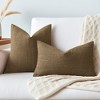 REGALWOVEN Linen Fade-Resistant Soft Solid Minimalist Neutral Throw Pillow Covers 2 Pcs - 2 of 4