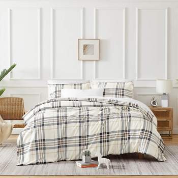 Southshore Fine Living Vilano Plaid Oversized Down Alternative Comforter Set
