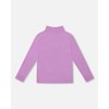 Deux par Deux Girl Super Soft Ribbed Mock Neck Top Lavender - 3 of 4
