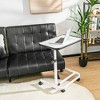 Tangkula Adjustable Overbed Table Rolling Bedside Table W/ Wheels Height & Angle Adjustment Portable Sofa Side Table for Reading - 3 of 4