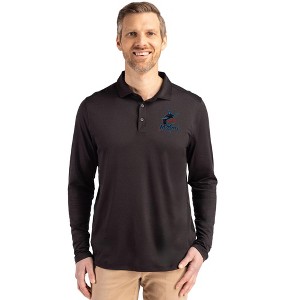 Miami Marlins Cutter & Buck Coastline Epic Comfort Recycled Mens Long Sleeve Polo - 1 of 1