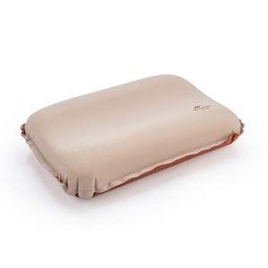 Naturehike Inflatable Camping Pillow - Portable 3D Comfortable Silent Sponge Pillow - Perfect for Camping and Travel (Khaki) - 1 of 4