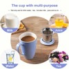 16OZ Ceramic Tea Cup with Stainless Steel Filter, Tea Infuser and Lid, Suitable for Tea, Coffee, Cocoa and Milk, Gift for Tea Lovers, Tea Infuser Cup - 3 of 4