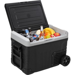 Acekool 37QT Dual-Power Car & Home Storage with Wheels - Cooling/Warming from -4°F to 68°F (Black) - 1 of 4