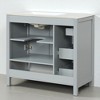 36" Bathroom Vanity with Sink – Freestanding Cabinet with Ceramic Top, 2 Drawers, 2 Doors, Open Shelf,Right-Side Sink,MDF and Solid Wood Construction - 3 of 4