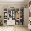 Famapy Modern Gray Combo Armoire Cloths Storage Cabinet - 2 of 4