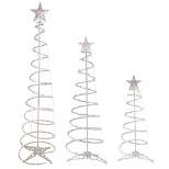Northlight Set of 3 Clear Lighted Spiral Christmas Trees - 3', 4', and 6'