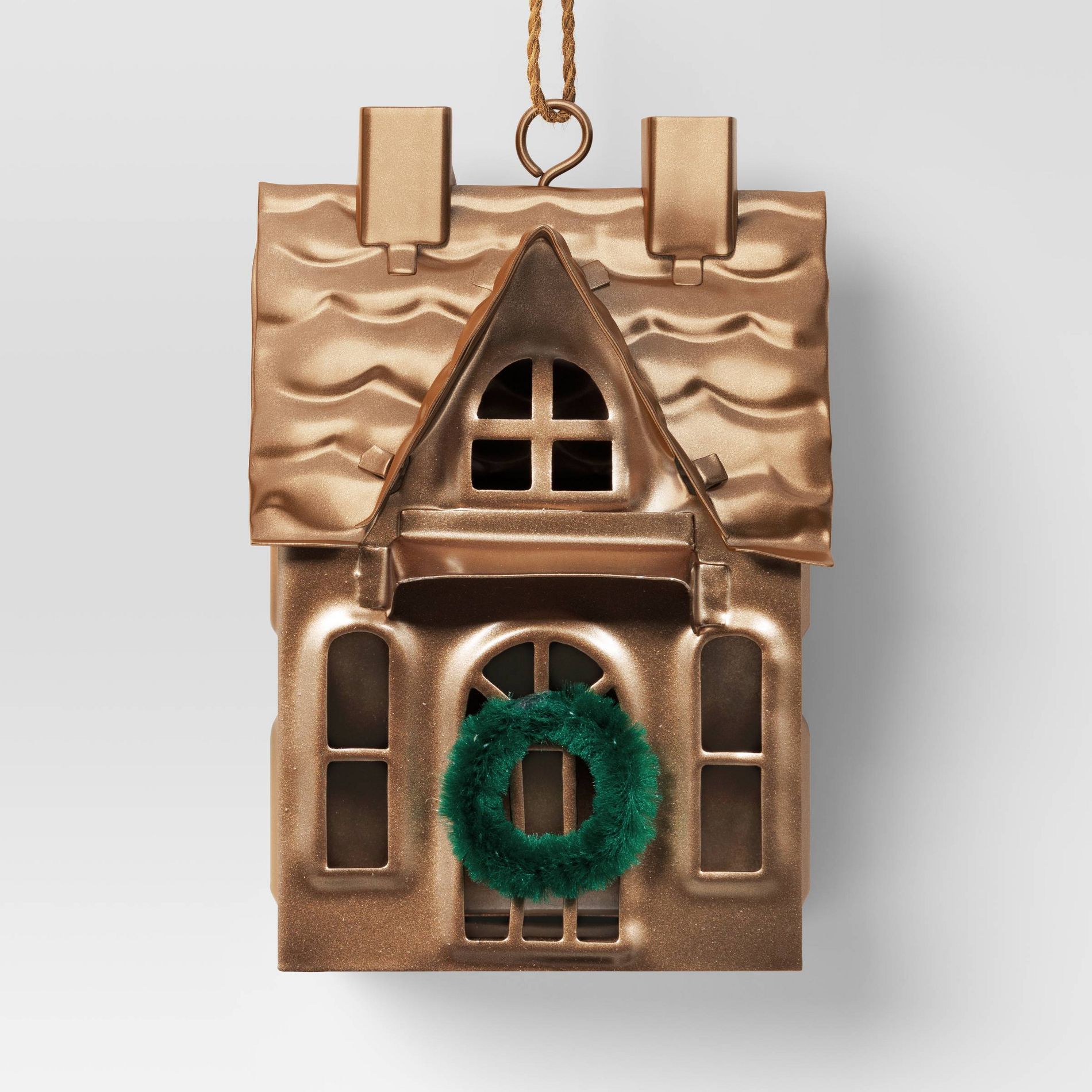 Christmas Bronze Finish 2 Chimney House Ornament - Wondershop™
