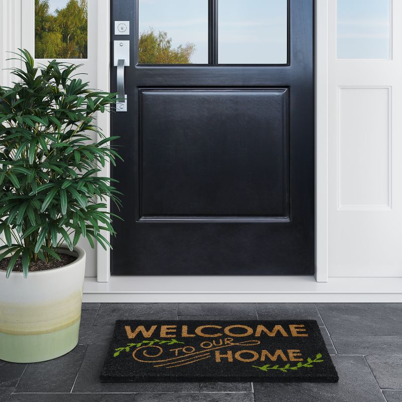 1&#39;6&#34;x2&#39;6&#34;/18&#34;x30&#34; Welcome to our Home Doormat Black - Threshold&#8482;, 3 of 11