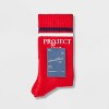 Women's 'Project Love' Ribbed Cushioned Crew Socks - Universal Thread™ Red/Navy/White 4-10 - 2 of 3