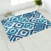 Simple Spaces Blue & Green Ikat Indoor Rug Only – Bold Boho-Inspired Pattern, Soft & Durable – Easy-Care Runner Rug for Modern Interior Spaces - 2 of 2