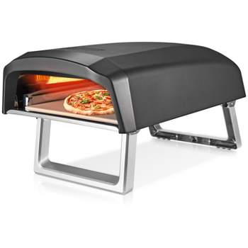 Commercial Chef Pizza Oven Outdoor - Propane Gas Portable for Outside (L-Shaped Burner)