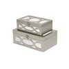 Cheung's Harlane Set of 2 Overlayed Mirror  Champagne Boxes - 2 of 4
