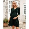 Maternity Dress Women's Velvet Retro V-Neck A-Line Sexy Photoshoot Dress Holiday Dress Evening Dress Wedding Guest Green Velvet7vLarge - 4 of 4