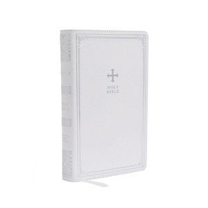 Nrsv, Catholic Bible, Gift Edition, Leathersoft, White, Comfort Print - by Catholic Bible Press (Leather Bound) - 1 of 1
