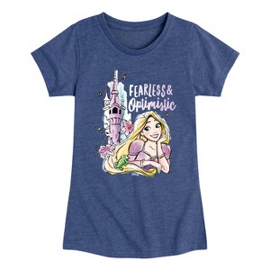 Girls' - Disney - Fearless & Optimistic Fitted Short Sleeve Graphic T-Shirt - 1 of 4