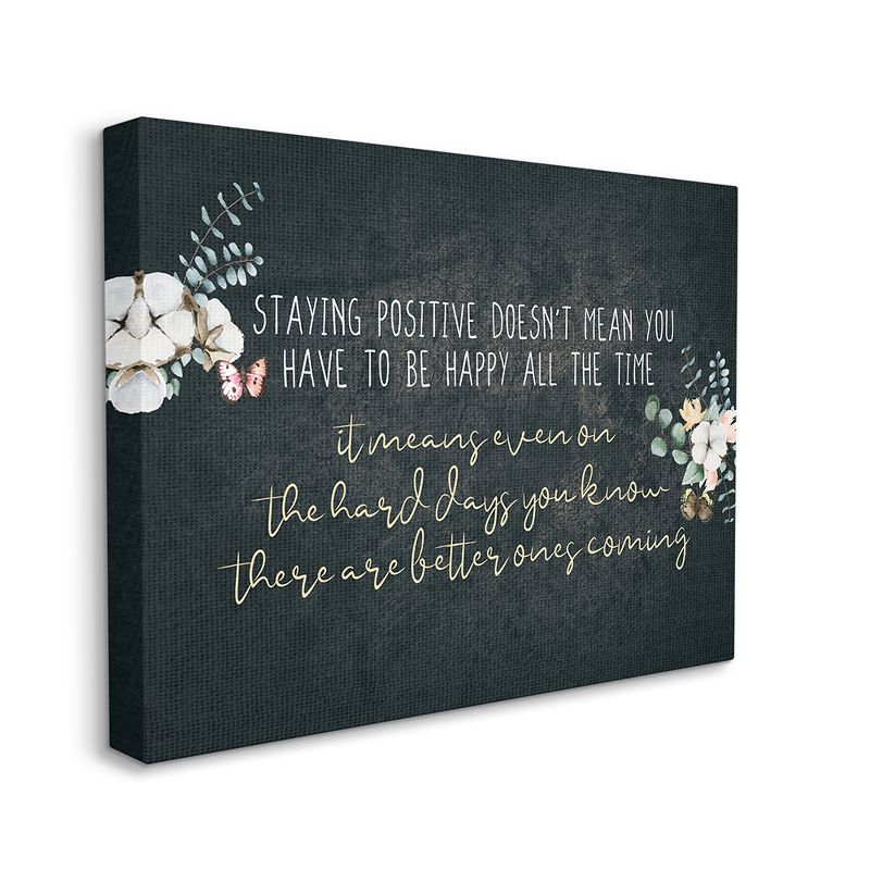 Stupell Industries Motivational Distressed Stay Positive Charming Florals, 1 of 6