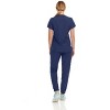 Hey Collection Womens Stretch V-Neck Jogger Scrubs Set, Medical Nursing Tops with Four Pocket Pants - 2 of 4