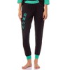 Demon Slayer Women's Character Panels Kanji Raglan Lounge Pajama Sleep Set - 3 of 4