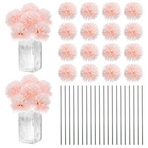Unique Bargains Artificial Chrysanthemum Ball Flowers Silk Bouquets Real Touch 11 Inch 30 Pcs - 1 of 4