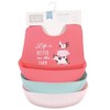 Hudson Baby Infant Girl Silicone Bibs, Life Is Better On The Farm, One Size - 2 of 2