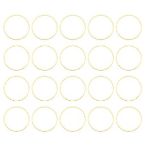 Unique Bargains DIY Craft Brass Hollow Round Jewelry Connecting O-Rings 50 Pcs - 1 of 4
