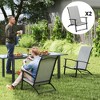 Outsunny Folding Patio Chairs Set of 2, Portable Outdoor Dining Chairs with High Back, Armrests - 3 of 4