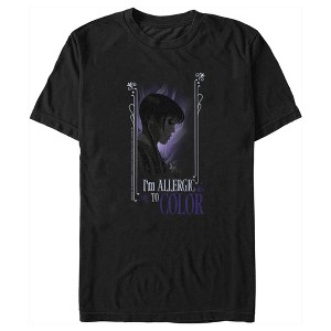 Men's Wednesday I'm Allergic to Color T-Shirt - 1 of 4