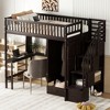 TiramisuBest Twin Loft Bed with Stairs & Built-In Storage (Bookshelf/Drawers/Desk/Wardrobe), Space-Saving for Kids/Teens (Gray) - 2 of 4