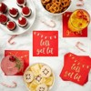 Juvale 50 Pack Paper Christmas Cocktail Napkins for Holiday Party Supplies, Gold Foil Lets Get Lit, Red, 5 x 5 In - 2 of 4