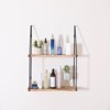 SEVOBAL Utility Storage Shelves Bookshelf Rustic Floating Shelves Set of 2, Wall Mounted Storage for Living Room, Kitchen, Brown, 27.6"*10"*3.7" - 2 of 4