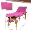 FDW Massage Table Massage Bed 3 Fold Portable 73" L x 32" W Height Adjustable Lightweight Spa Table Facial Cradle Bed with Carry Case - 2 of 4