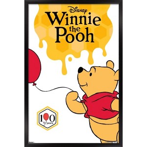 Trends International Disney Winnie the Pooh - 100th Anniversary Balloon Framed Wall Poster Prints - 1 of 4