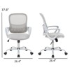 FONTOI Task and Office Chairs, Office Chair with Adjustable Foot Ring, Swivel Task Chair for Home Office, Gray, 26.4"*37.8"*26.4" - 3 of 4