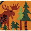 Jellybean Moose in Pine Forest 20"x30" Machine Washable Doormat – Indoor/Outdoor Accent Mat for Nature Lovers - 2 of 3