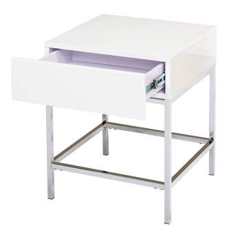 Lewis Modern End Table White - Buylateral