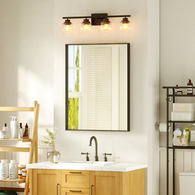 Rectangular Aluminum Framed Wall Bathroom Vanity Mirror