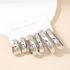 Anna-Kaci Women's 3 Pairs Chunky Hoop Earrings Set - 2 of 3
