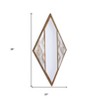 HomeRoots 38" Brass And Silver Mixed Metal Diamond Accent Mirror - 3 of 4