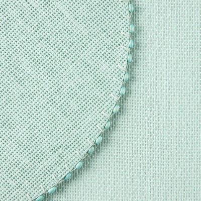 Aqua Round Water Resistant Woven Paper Placemats Set of 6