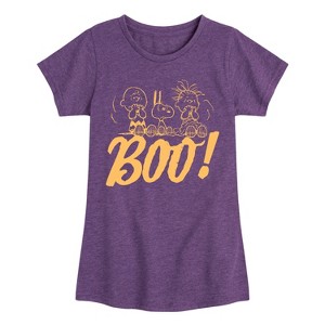 Girls' - Peanuts - Boo Fitted Short Sleeve Graphic T-Shirt - 1 of 4
