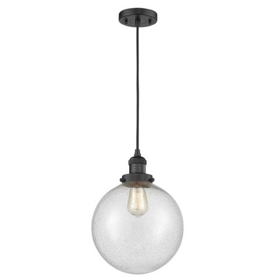 Beacon - 1 Light Cord Hung Mini Pendant In Industrial Style-13 Inches Tall and 10 Inches Wide