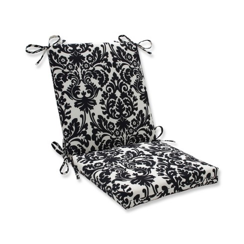 Black and white kitchen chair online cushions