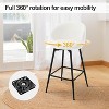 Bekrvio 30" Bar Height Stools - Swivel Velvet Barstools with Back, Modern Upholstered High Chairs for Kitchen Counter, Home Pub - 4 of 4