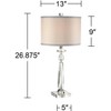 Vienna Full Spectrum Aline 27" Tall Geometric Modern Table Lamps Set of 2 Clear Crystal Living Room Bedroom Bedside Nightstand House Office Home - 4 of 4