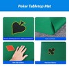 GSE 40" x 40" Poker Card Playing Tabletop Felt, Casino Playing Card Poker Layout Mat for Table Top - 3 of 4